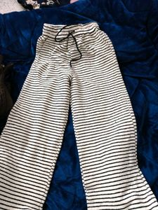 Winter Striped Wide Leg Lounge Pants