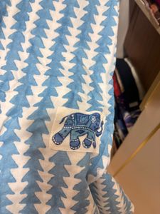 Boho Blue kilol Cotton Kurta