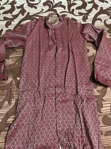 Maroon  Kurta with lower and