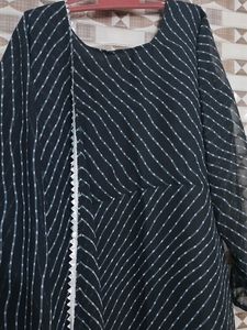 Striped Anarkali Dress