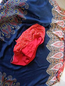 Vibrant Paisley Print Ethnic Gown