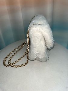 Fluffy White Crossbody Bag