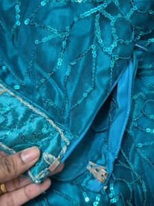 Teal Lengha Set