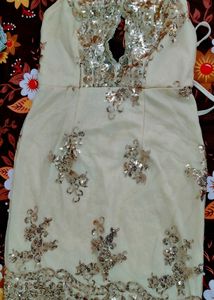 Sparkly Sequin &amp; Floral Mini Dress