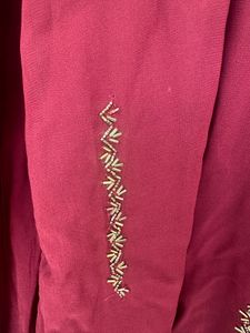 Maroon Embroidered Kurta Set