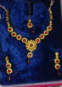 3 Elegant Kundan Necklace and 10 Earring Set