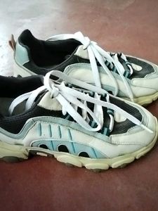Stylish White & Black Sneakers