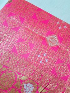 Pink Banarasi Silk Saree