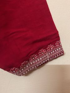 Vibrant Red Comfortable Pants