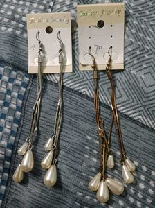 COMBO OF 2 EARRINGS -COPPER AND SILVER