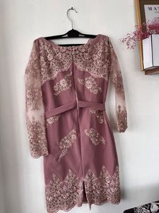 Dusty Rose Lace Sheath Dress