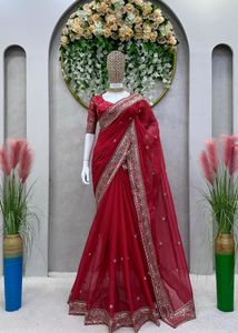 Beautiful Silk Saree with Blouse Combo Offer