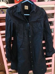 Classic Navy Button-Up dress