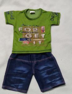 Baby Dress,Jeans Shorts With Beniyan. 370rs