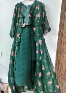 Stunning Green Floral Ethnic Gown