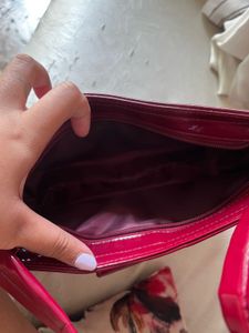 LVL99 Burgundy Baguette Shoulder Bag