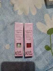 BOB&BAE LIPGLOSS( duo clear and colour)pack of 2