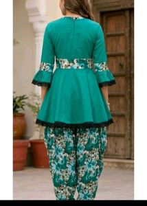 Pelum top with Dhoti salwar