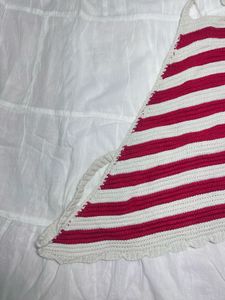 Striped Crochet Bikini Top