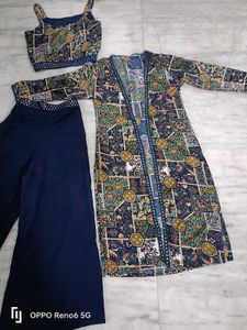 New Stylish shrug top plazo set