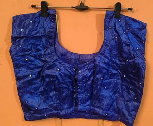 FANCY MIRROR WORK SILK BLOUSE