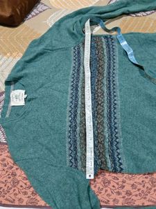 Men's Teal Fair Isle Sweater