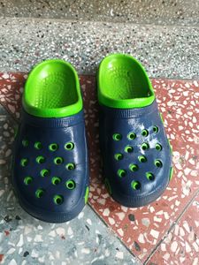 Aqualite Clogs – Navy Blue &amp; Green |
