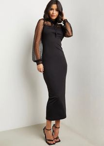 Elegant Black Midi Dress