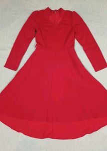 Royal Red High-Low Frock❤️✨
