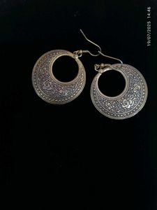 Boho Chic Etched Hoop Earrings