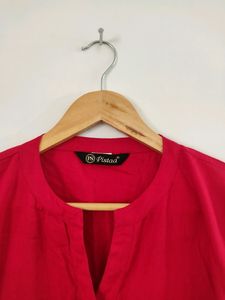 Pistaa Red Casual Solid Top ( Women)