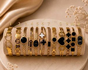 Set of Elegant Gold Bracelets