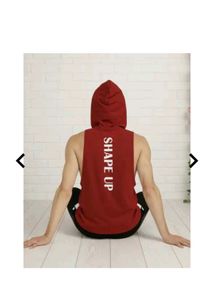 2 quantity Shape Up Sleeveless Hooded gym t shirts
