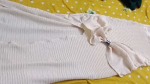 XS size elegant Strapless White Maxi Dress