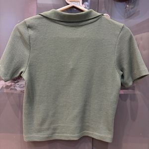 Zudio Women's Collared Waffle Knit Top