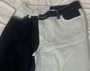 Two-Tone Unique Denim Jeans