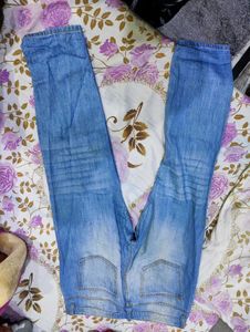 Light faded blue jeans