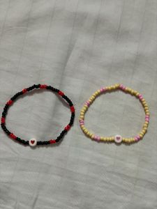 Spiderman Beaded Heart Bracelets (Set of 2)