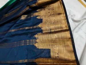 Elegant green  crepe Silk Saree