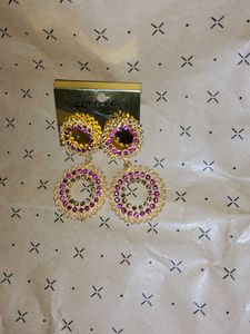 Elegant Purple stone Earrings