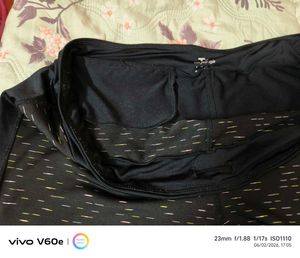 Black Printed Athletic Pants