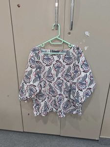 Patterned White Top