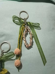 Handmade Beaded Crochet Keychain Charms (Set of 1)