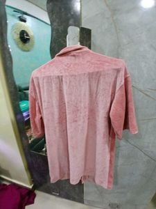 Zara Velvet Oversized Shirt