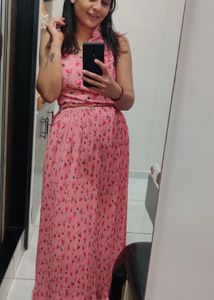 Specially Tailored Floral Print Skirt Top Set