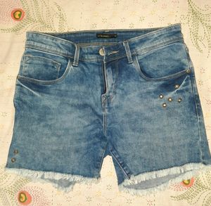 JEALOUS 21 BLUE DENIM HOT PANT