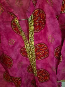 Pink Embroidered Kurta