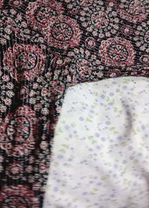 Printed Kurta with Black Bottom