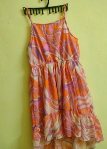 Flowy Swirl Print Midi Dress