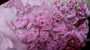 Pink Thread Embroidery Gown💗